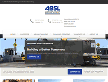 Tablet Screenshot of abslconstruction.com